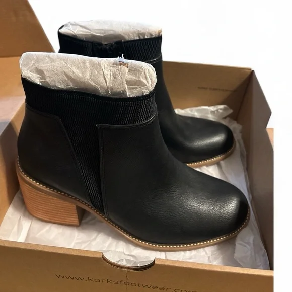 NWOT - Korks Ease Clove Black Booties - Size 11 - Picture 3 of 4